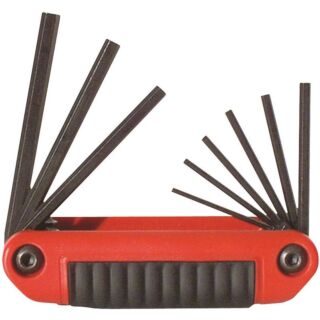 Eklind Fold-Up, Medium SAE Hex Key Set, Steel,  9-Piece