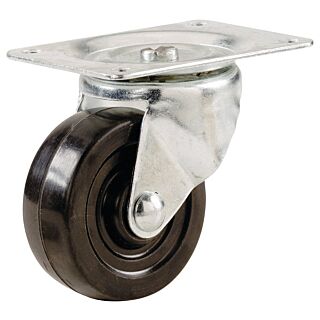 Shepherd Hardware 9480 Swivel Caster, 4 in Dia x 1-1/4 in W Wheel, 225 lb Weight Capacity, Rubber Wheel