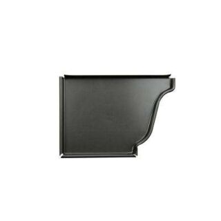 Amerimax Aluminum Left End Cap for 5 in. Gutter, Brown
