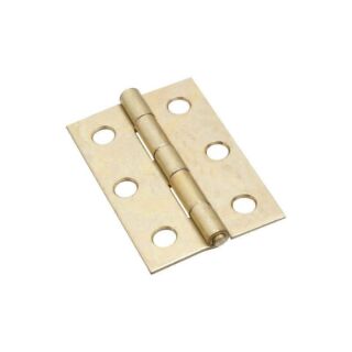 National Hardware N146-290 Narrow Hinge, 20 lb Weight Capacity, Brass/Cold Rolled Steel, Brass