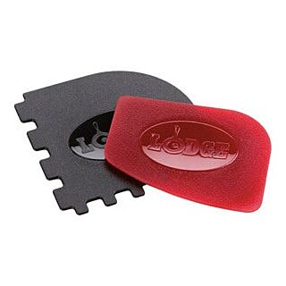 Lodge SCRAPERCOMBO Scraper Combo Set,  Polycarbonate, Black/Red