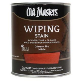 Old Masters, Wiping Stain, Crimson Fire, Quart