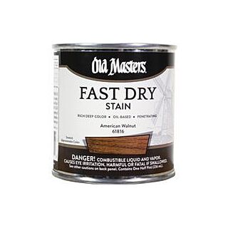 Old Masters, Fast Dry Interior Stain, American Walnut, 1/2 Pint