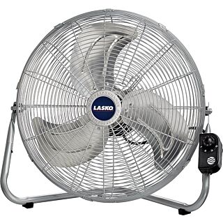 Lasko 2265 High-Velocity Fan, 20 in Dia Blade, 2785 cfm, 3-Speed, Silver