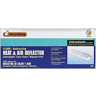 Frost King HD7 Heat and Air Deflector, 10 to 14 in L, 12-1/2 to 16 in W, Plastic, Clear