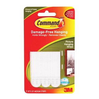 Command Adhesive Picture Hanging Tabs, Medium, 3 Sets / Package