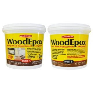 WoodEpox, Wood Restoration System, Part A and Part B, 2 Quarts