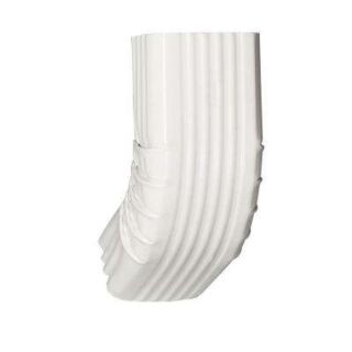 Amerimax Gutter Front A Elbow, Aluminum, White, 2 in. x 3 in.