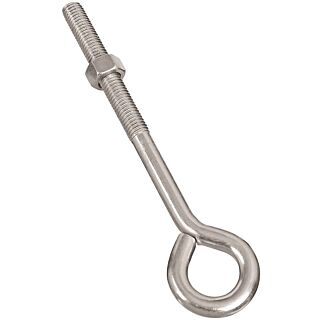 National Hardware N221-325 Eye Bolt, 1/2-13 Thread, 3-3/4 in L Thread, 1 in ID Dia Eye, Steel, Zinc