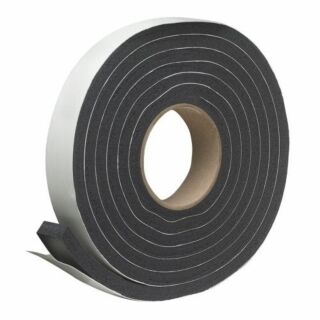 Frost King Rubber Foam, 5/16 in. Thick x 3/4 in. Wide x 10 ft. Long, Self-Stick Weatherseal, Black