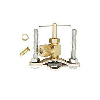 Plumb Pak PP855-2LF Saddle Valve, 1/4 in OD, Brass