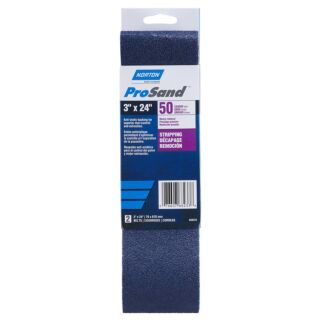 Norton 3 in. x 24 in. ProSand Portable Sanding Belts, 2 Pack