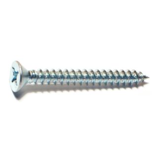 MIDWEST #12 x 2 in. Zinc Plated Steel Phillips Flat Head Sheet Metal Screws, 30 Count