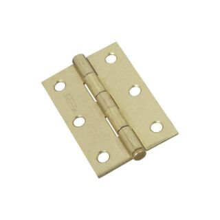 National Hardware N142-067 Narrow Hinge, 28 lb Weight Capacity, Steel, Brass