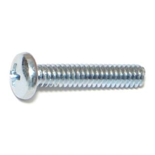 MIDWEST #10-24 x 1 in.  Zinc Plated Steel Coarse Thread Phillips Pan Head Machine Screws, 100 Count