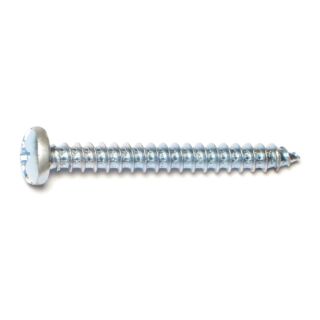 MIDWEST #12 x 2 in. Zinc Plated Steel Combo Phillips Pan Head Sheet Metal Screws, 30 Count