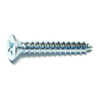 MIDWEST #12 x 1½ in. Zinc Plated Steel Phillips Flat Head Sheet Metal Screws, 35 Count