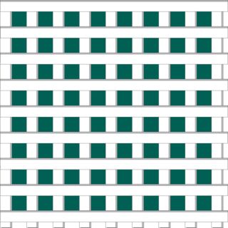 DuraShell PVC Square Lattice Panel, White, 2 in. Opening, 4 ft. x 8 ft.