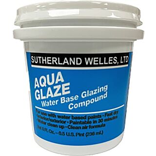 Aqua-Glaze Water-Base Glazing Compound, Half Pint