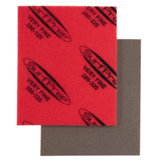 SurfPrep Rad Pads Pro, Single-Sided Hand Sanding Pad, Red, Very Fine Grit, 8-Pack