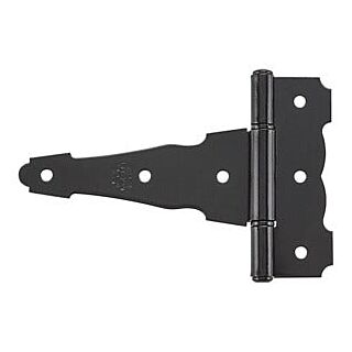 National Hardware 4 in. Ornamental / Reversible T-Hinge, Steel, Black,1 Pack