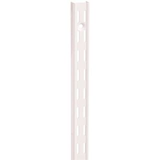 Knape & Vogt 82 WH 48 Double Slot Shelf Standard, 450 lb Weight Capacity, Wall Mounting, 14 ga, Steel