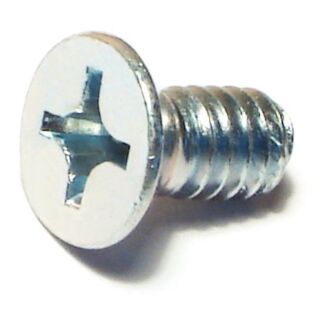MIDWEST 1/4 in.-20 x 1/2  in Zinc Plated Steel Coarse Thread Phillips Flat Head Machine Screws, 100 Count