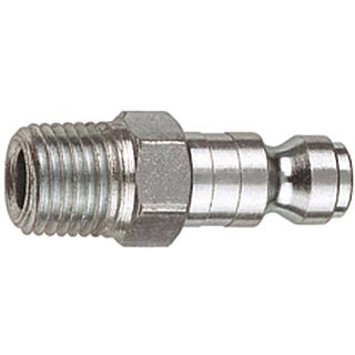 Tru-Flate 12-125 T-Style Hose Plug, 1/4 in MNPT, Steel