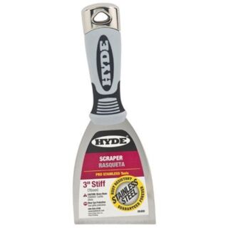 Hyde 3 in. Stiff Single-Edge Paint Scraper, Soft Grip Handle