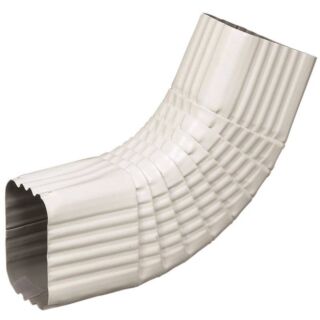 Amerimax Gutter Side Elbow, B, Aluminum, White, 3 in. x 4 in.