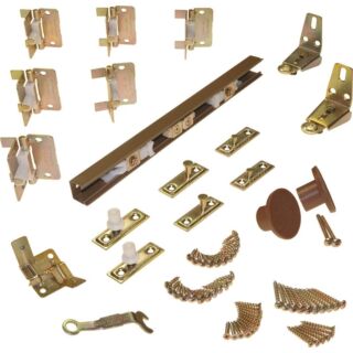 Johnson Hardware 1700606H Bi-Fold Hardware Set, 60 in. Long Track, Top Mounting