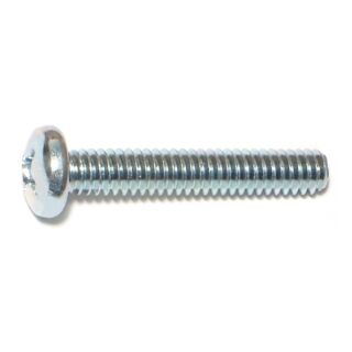 MIDWEST 1/4 in.-20 x 1-1/2   in. Zinc Plated Steel Coarse Thread Phillips Pan Head Machine Screws, 35 Count