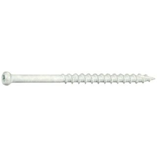 MIDWEST #8 x 2-1/2 in. White XL1000 Coated Steel Star Drive Trim Head Saberdrive Wood Screws, 30 Count