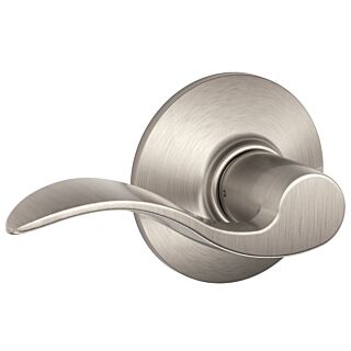 Schlage Accent F10V ACC 619 Passage Lever, Zinc, Satin Nickel