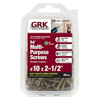 GRK #10 x 2-1/2 in. R4™ Multi-Purpose Screw Handy-Pak, 80 Count