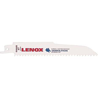 Lenox Reciprocating Saw Blade, 6 TPI, Bi-Metal Cutting Edge
