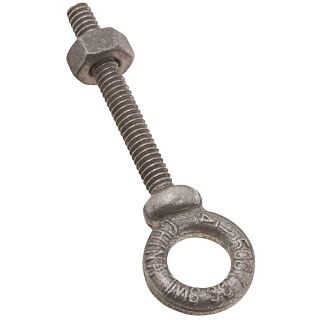 National Hardware N245-076 Eye Bolt, 1/4-20 Thread, 1-7/8 in L Thread, 1/2 in ID x 7/8 in OD Dia Eye