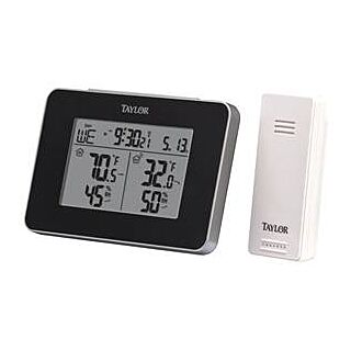 Taylor Digital Wireless In/Out Thermometer, 32 to 122 deg F,