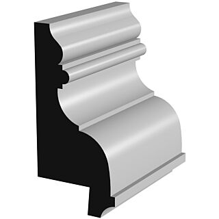 Millwork Design by Oxford AB021, 1-1/8 in. x 2-3/8 in. Panel or Cap Moulding,  Primed Finger-Jointed Pine, 16 ft.