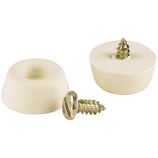 Shepherd Hardware 9131 Surface Guard Screw Bumper, 7/8 in, Round, Rubber, Off-White