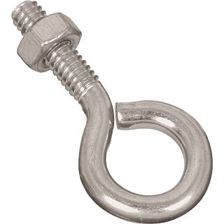 National Hardware N221-085 Eye Bolt, 1/4-20 Thread, 0.87 in L Thread, 0.56 in ID Dia Eye, Steel, Zinc
