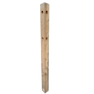 Cedar Diamond Cut Square Corner Post, 2-Hole