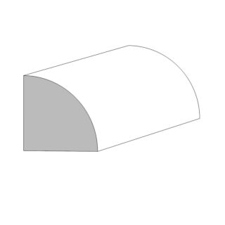 Garden State Lumber (M129) 11/16 in. x11/16 in. x 16 ft. Quarter Round Moulding, Primed Finger-Jointed Pine