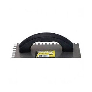 G-Force 70115 ¼ in. x ⅜ in. Square Notched Trowel 9 in. x 4 in. Plastic Handle
