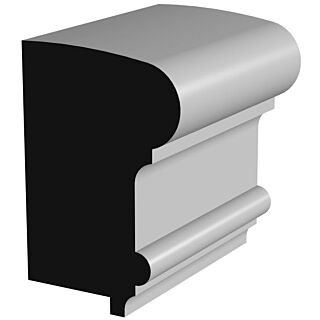 Millwork Design by Oxford AB311FJ, 1-5/16 in. x 2 in. Chair Rail Moulding, Primed Finger-Jointed Pine, 16 ft.