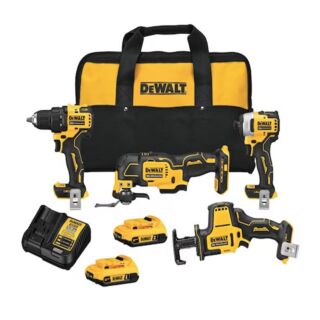 DeWalt ATOMIC 20V Max Brushless Cordless Tool Combo Set, 4 Pack