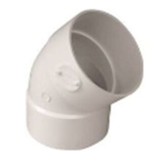 4 in. White PVC ⅛ Bend - 45 Degree Elbow