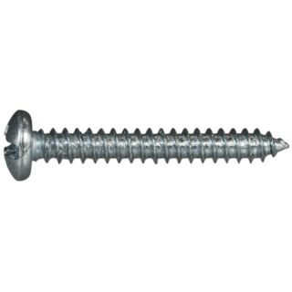 MIDWEST #8 x  1¼ in. Zinc Plated Steel Combo Phillips Pan Head Sheet Metal Screws, 75 Count