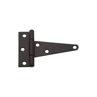 National Hardware N129-007 Extra Heavy T-Hinge,  Steel, Black, 4 in. - 2 Pack