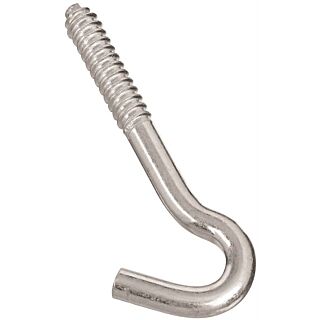 National Hardware 2154BC Series N220-830 Screw Hook, 2 in L Thread, Steel, Zinc